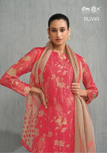 Ruvia By Omtex Burberry Jacquard Printed Online Dress Material Wholesale